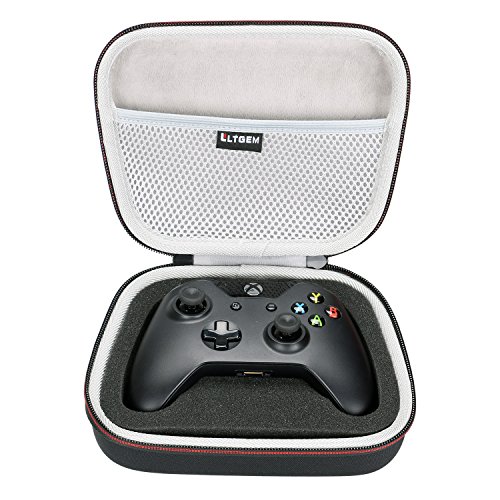 Product Cover LTGEM EVA Hard Case Travel Carrying Portable Storage Bag for Xbox One/Xbox One S/Xbox One X Controller with Mesh pocket Fits Plug & Cables