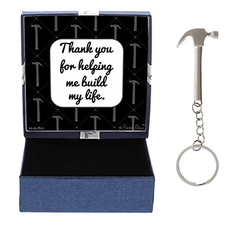 Product Cover Dad Thank You Helping Me Build My Life Birthday Gifts Dad Daughter Gifts Hammer Keychain & Gift Box Bundle