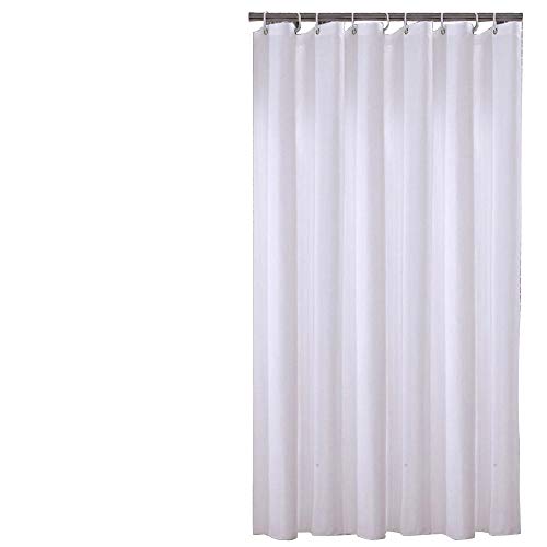 Product Cover Sfoothome Fabric Small Size Shower Curtain Waterproof Bath Curtains Heavy Weight, Pure White (36Inch 78Inch)