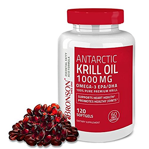 Product Cover Bronson Vitamins Antarctic Krill Oilwith Astaxanthin (1000 Mg)-120 Softgels