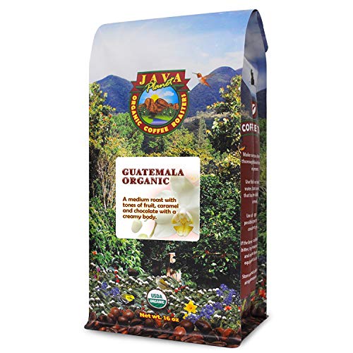 Product Cover Java Planet - Organic Coffee Beans- Guatemalan Single Origin - a Gourmet Medium Roast of Arabica Whole Bean Coffee USDA Certified Organic, Non-GMO, Smithsonian Bird Friendly Certified - 1LB