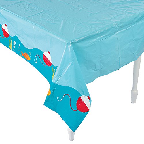 Product Cover Little Fisherman Table Cloth Cover (9 feet long) Fishing Party Supplies