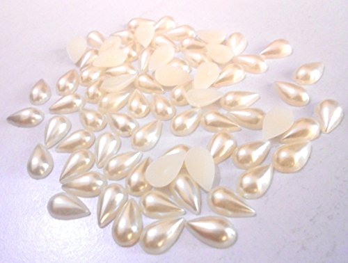 Product Cover GOELX Pearl Drops Half Beads Pastable For Jewellery Making