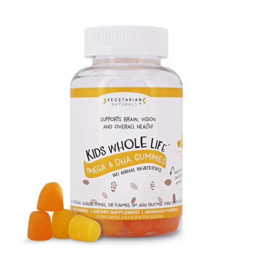 Product Cover Vegetarian NaturalsTM: Kids Whole LifeTM Gummies 275 mg Omega 3-6-9 & DHA per Serving. Vegetarian & Gluten-Free. Free from Artificial Sugars, Colors & Flavors or High- Fructose Corn Syrup!