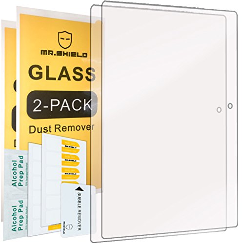 Product Cover [2-Pack]-Mr.Shield for Lenovo Tab 2 A10-70 10.1 Inch [Tempered Glass] Screen Protector [0.3mm Ultra Thin 9H Hardness 2.5D Round Edge] with Lifetime Replacement