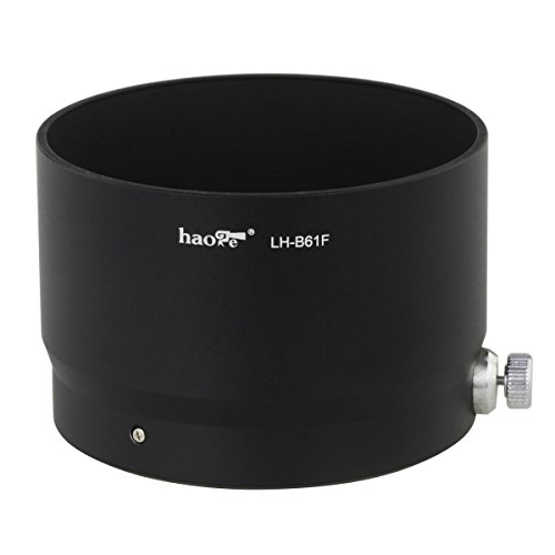 Product Cover Haoge LH-B61F Metal Lens Hood Shade for Olympus M.ZUIKO Digital ED 75mm F1.8 Lens Black Replaces Olympus LH-61F