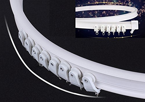 Product Cover Z-Color Alloy Plastic Windows and Balcony Curtain Track Soft Curved Track Curved Track Rail Slide Rail Accessories (2 Meters)