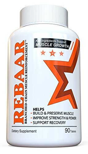 Product Cover Best Muscle Builder Amino Acids - REBAAR: Branched-Chain Muscle Reinforcement - Top BCAA for Pre-Workout Endurance & Post-Workout Recovery