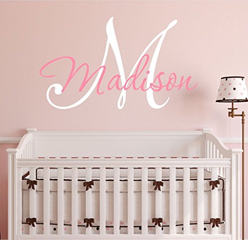 Product Cover Nursery Custom Name and Initial Wall Decal Sticker 28