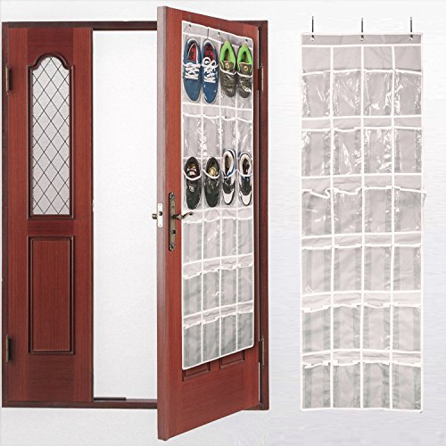 Product Cover AOTUNO Over The Door Shoe Organizer - 24 Reinforced Pockets64'' x 19''(Gray).
