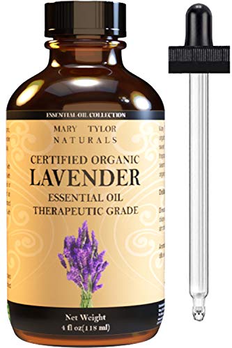 Product Cover Lavender Essential Oil 4 oz, by Mary Tylor Naturals, Premium Therapeutic Grade, 100% Pure, Perfect for Aromatherapy, Relaxation, DIY Projects, Improved Mood and Much More.