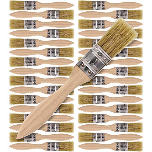 Product Cover US Art Supply 36 Pack of 1 inch Paint and Chip Paint Brushes for Paint, Stains, Varnishes, Glues, and Gesso