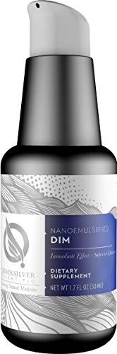 Product Cover Quicksilver Scientific Nanoemulsified DIM - Liquid Diindolylmethane Supplement for Men + Women, Faster + More Efficient Absorption Than Capsules or Pills, Soy-Free (1.7oz / 50ml)
