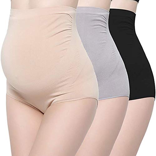 Product Cover KUCI Bamboo Fiber Maternity Underwear, Women Ultra High Waist Superelastic Pregnant Panties Briefs