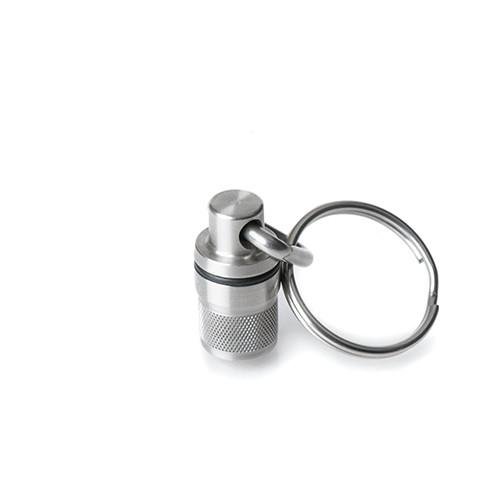 Product Cover GUS Micro Pill Fob, Made in USA, Stainless Steel Keychain Pill Holder, Holds Two Emergency Aspirin, Ultra Compact Design