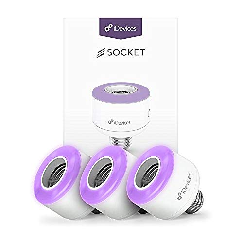 Product Cover 3 Pack iDevices Socket - WiFi Enabled Light Bulb Adapter, No Hub Required, Works with Apple HomeKit, Amazon Alexa and Android