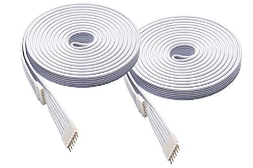 Product Cover Extension Cable for Philips Hue Lightstrip Plus (10 ft/3 m, 2 Pack, White)