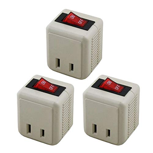 Product Cover Uninex PS26 2-Prong Outlet Power On/Off Switch, ETL, 3-Pack