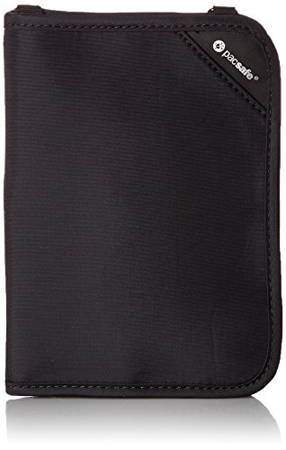 Product Cover Pacsafe RFIDsafe V150 Anti-Theft RFID Blocking Compact Passport Wallet, Black