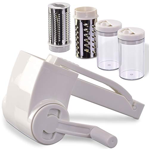 Product Cover Vivaant Professional-Grade Rotary Grater - 2 Stainless Steel Drums - Grate Or Shred Hard Cheeses, Vegetables, Chocolate, And More - Award-Winning Design And Heavy-Duty Build Quality Lasts A Lifetime!