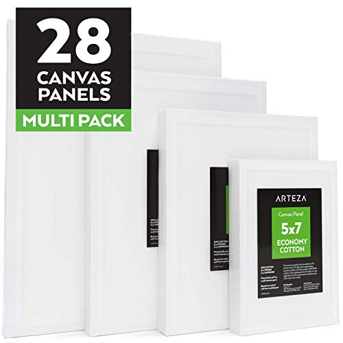 Product Cover Arteza Painting Canvas Panels Multi Pack, 5x7