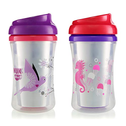 Product Cover NUK Gerber Graduates 2 Piece Advance with Seal Zone Insulated Cup-Like Rim Sippy Cup, Girl, 9 Ounce (Designs May Vary)