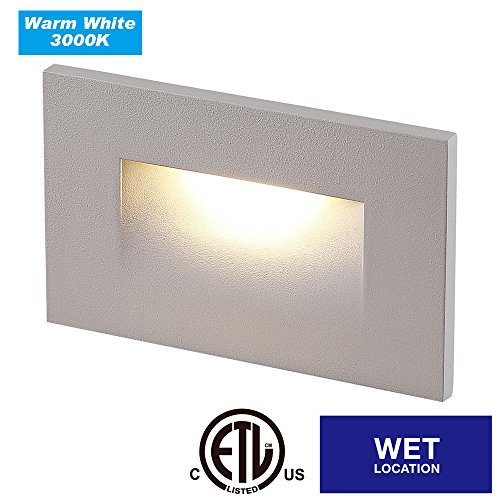 Product Cover Cloudy Bay Cloudy Bay CBST003830WH LED Indoor Outdoor Step Light,3000K Warm White 3W 100lm,Stair Light,White Finish