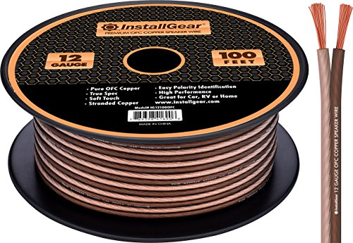 Product Cover InstallGear 12 Gauge Speaker Wire - 99.9% Oxygen-Free Copper - True Spec and Soft Touch Cable (100-feet)