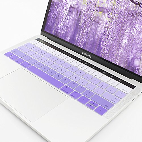 Product Cover All-inside Ombre Purple Keyboard Silicone Cover for Macbook Pro 13