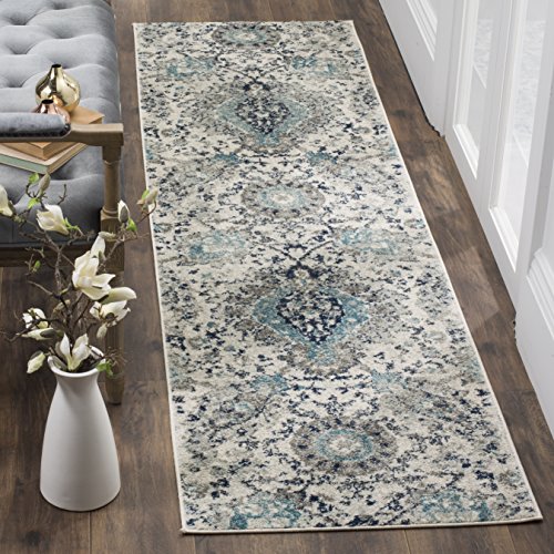 Product Cover Safavieh Madison Collection MAD600C Cream and Light Grey Bohemian Chic Paisley Runner (2'3