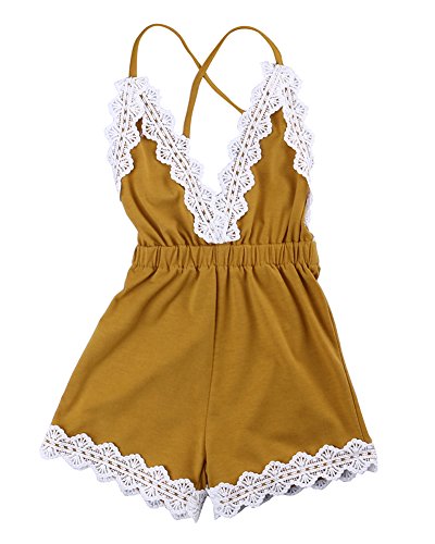 Product Cover MA&BABY Baby Girls Halter One-Pieces Romper Jumpsuit Sunsuit Outfit Clothes 0-24M