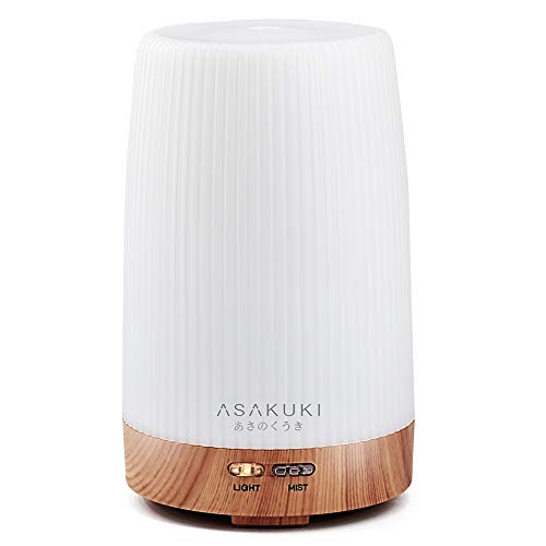 Product Cover ASAKUKI Portable Essential Oil Diffuser, Ultrasonic 100ml Aroma Diffuser Cool Mist Humidifier with 7 LED Light Color, Intermittent Timer and Auto-Off Safety Switch Design for Baby Home Office