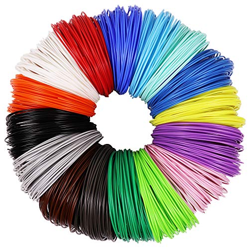 Product Cover 3D Pen PLA Filament Refills 1.75mm, 16 Colors, 10 Foot per Color, Total 160 Foot