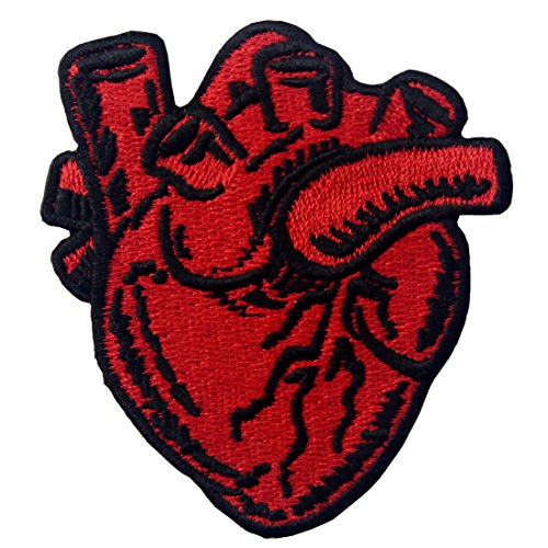 Product Cover X-Ray Anatomical Heart Embroidered Badge Iron On Sew On Patch