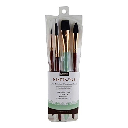 Product Cover Princeton Artist Brush, Neptune Synthetic Squirrel, 4750 4-Piece Set 300