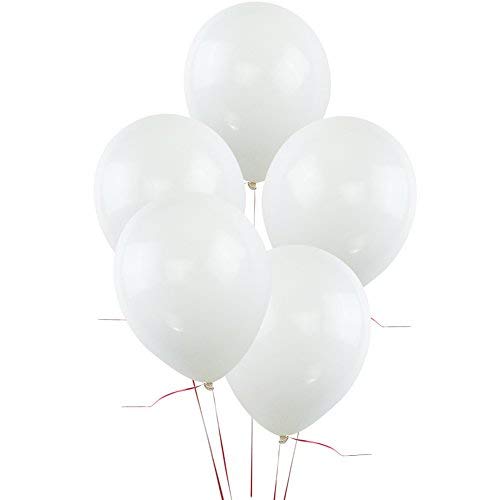 Product Cover KUMEED White Latex Balloons Globos Party Birthday Wedding Balloons Pack of 100