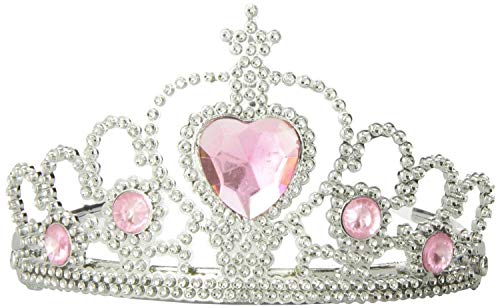 Product Cover Fun Central Au589 12 Pack Tiaras With Heart Stones, Toy Jewelry, Princess Costume, For Kids, Costume Tiaras, Bluk Party