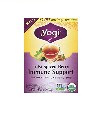 Product Cover Yogi Tea , Tulsi Spiced berry Immune Support, 16 Teabags , (Pack of 3)
