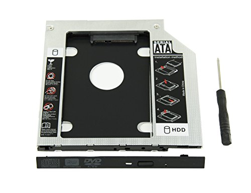 Product Cover Rts New Universal 9. 5mm SATA to SATA 2nd SSD HDD Hard Drive Caddy Adapter Tray Enclosures for DELL HP LENOVO ThinkPad ACER Gateway ASUS SONY SAMSUNG MSI Laptop