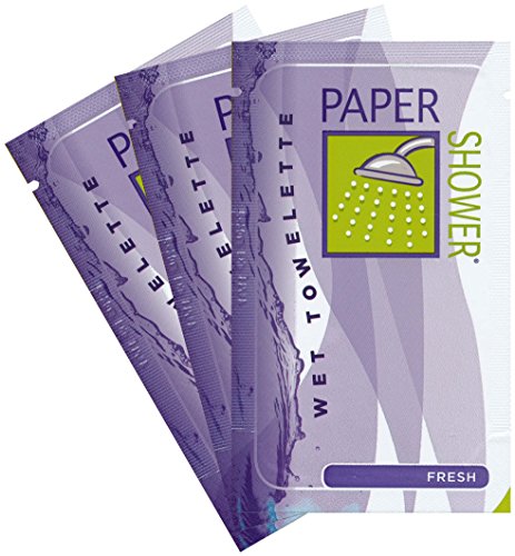 Product Cover Paper Shower - Fresh - Body Wipe Company - Wet towelette - On the go shower body wipe for all ages - Body cleaning towelettes - 10 Individual Packs