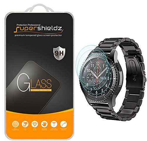 Product Cover Supershieldz (3 Pack) for Samsung Gear S3 Frontier and Gear S3 Classic Tempered Glass Screen Protector, Anti Scratch, Bubble Free