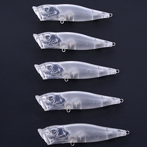 Product Cover Aorace 20pcs/lot 9cm 11g Blank Lures hard plastic Fishing Lures Wobblers Unpainted Fishing Poppers Kit Topwater Rattling Baits