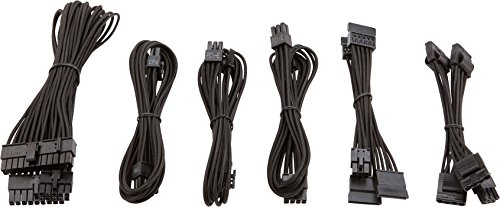 Product Cover Corsair CP-8920202 SF Series Premium PSU Cable Kit Individually Sleeved Black Power Supply, for Corsair PSUs