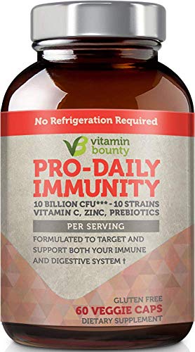 Product Cover Vitamin Bounty - Immune Support Pro-Daily - 10 Billion CFUs Per Serving, 10 Strains, Prebiotic and Probiotic with Vitamin C and Zinc