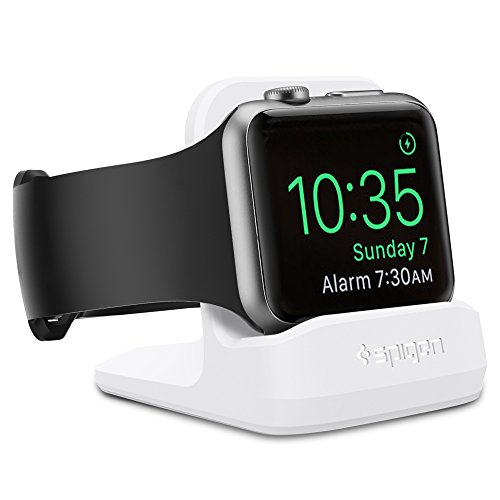 Product Cover Spigen S350 Designed for Apple Watch Stand with Night Stand Mode for Series 5 / Series 4 / Series 3/2 / 1 / 44mm / 42mm / 40mm / 38mm, Patent Pending - White