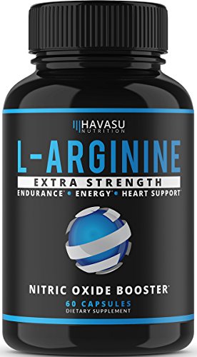 Product Cover Havasu Nutrition Extra Strength L Arginine - 1200mg Nitric Oxide Supplement for Muscle Growth, Vascularity and Energy - L-Citrulline & Essential Amino Acids to Support Physical Endurance, 60 Capsules