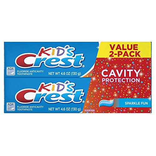 Product Cover Crest Kid's Cavity Protection Toothpaste for Kids (children and toddlers 2+), Sparkle Fun Flavor, 4.6 ounces, Pack of 2