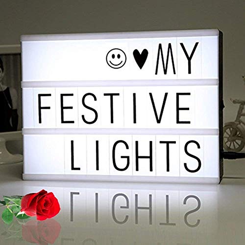Product Cover light box, cinematic lightbox / A4 message light box / Cinema Box with 350 letters,numbers and symbols by FSC