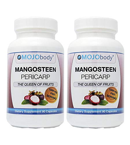 Product Cover MOJObody Mangosteen Pericarp Capsules 2PK, 1500mg per Serving Anti-inflammatory Properties Antioxidant Properties, Combats Free Radicals, Boost Immunity, Xanthone and Nutrient Rich