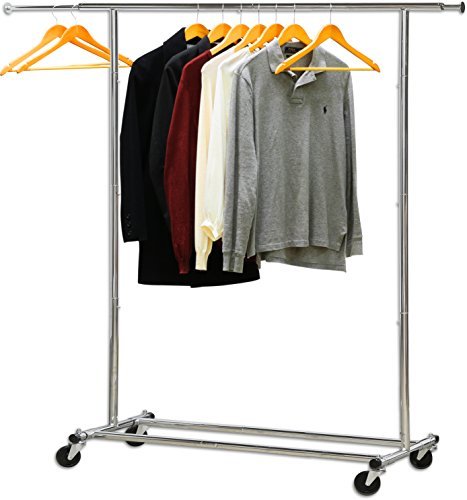 Product Cover Simple Houseware Heavy Duty Clothing Garment Rack, Chrome